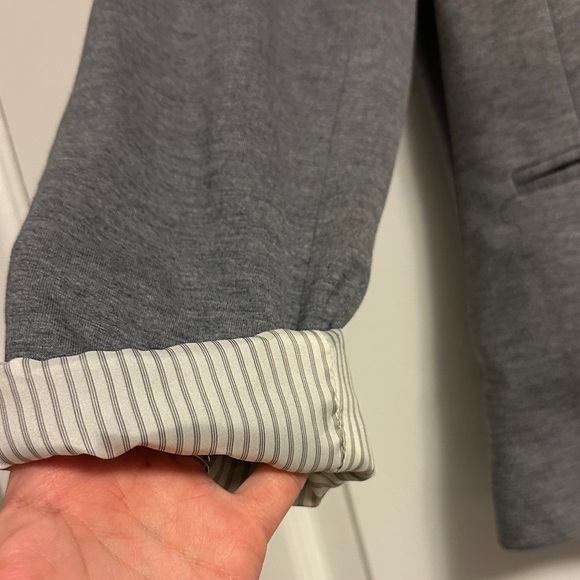 JCP Striped Cuff Boyfriend Blazer in Charcoal Grey (L) #BusinessCasual - Picture 5 of 10